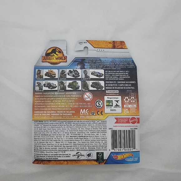 Hot Wheels Jurassic World Dominion Character Cars Velociraptor 'Blue' - Picture 2 of 2